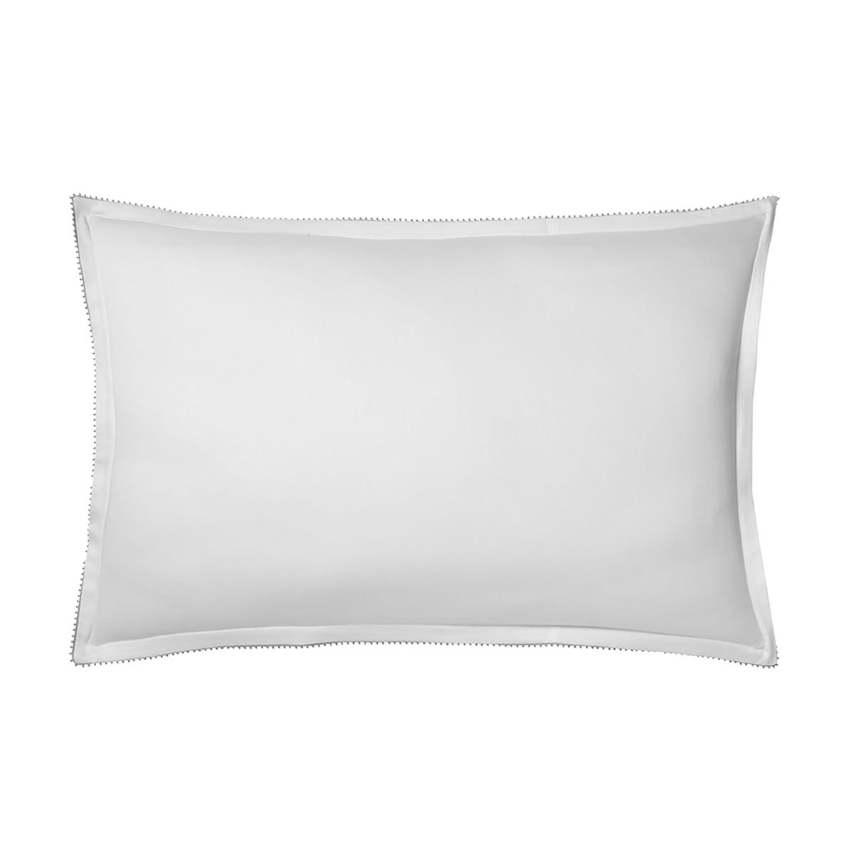 Taie d'oreiller imprimée en satin de coton bio, QUATRE FEUILLES blanc hermine, ALEXANDRE TURPAULT