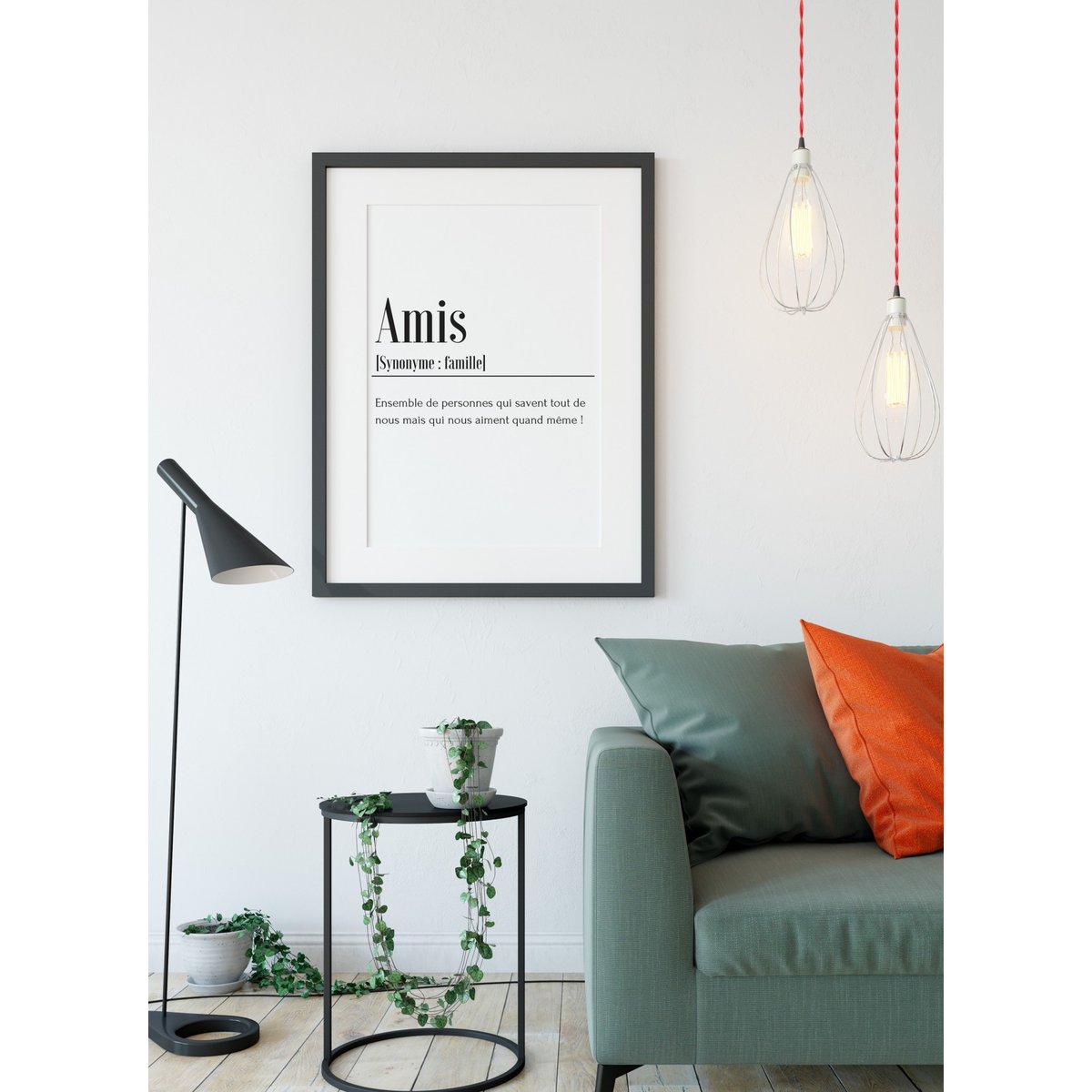 Affiche Définition Amis blanc, L'AFFICHERIE