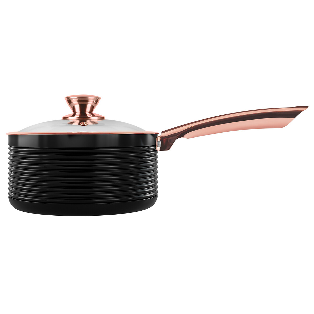 3-Piece Linear Saucepan Set in Black black, TOWER