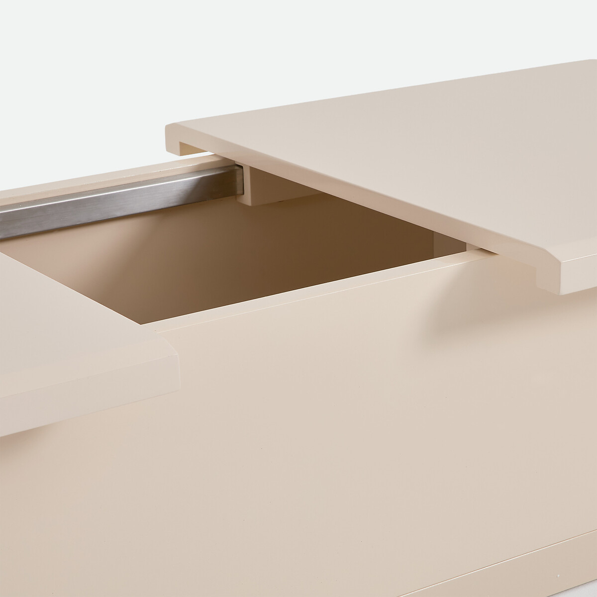 Mesa de centro tipo bar con espacio de almacenamiento, lacada con acabado brillante, ANGILA beige , LA REDOUTE INTERIEURS