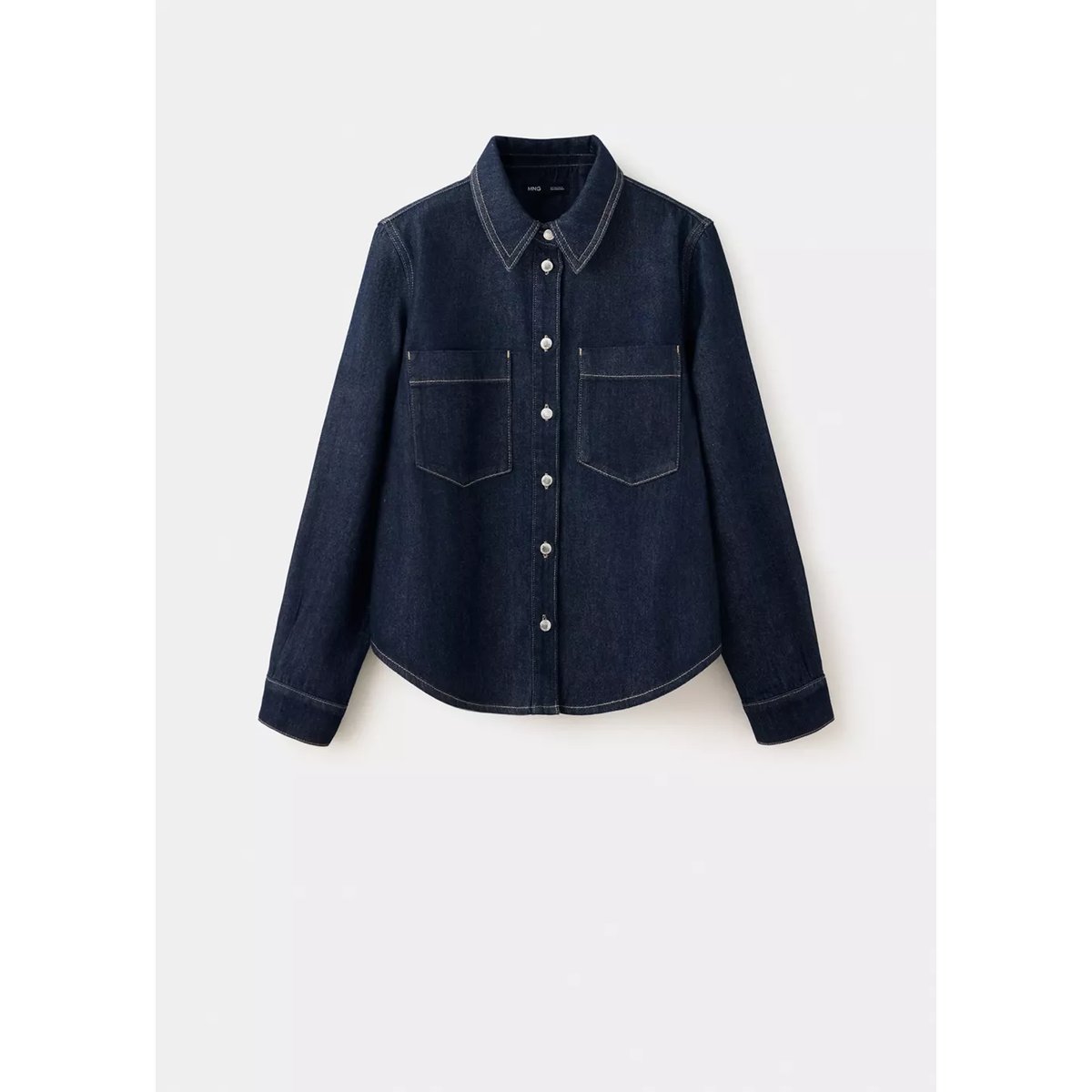 Chemise denim poches bleu, MANGO