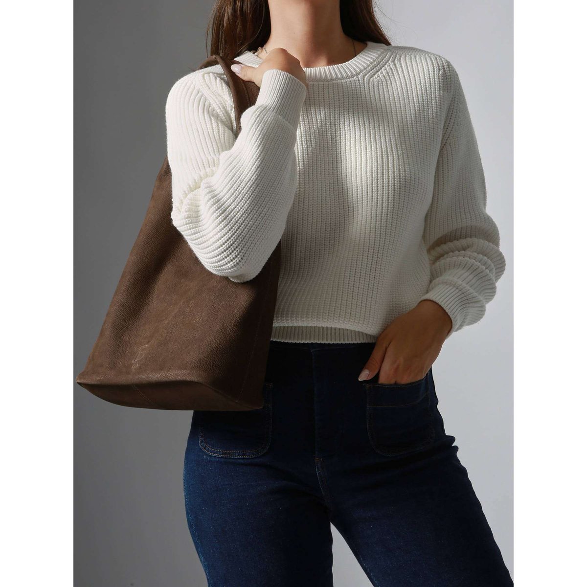 Hobo M Cavalier nubuck cuir chocolat, ETRIER