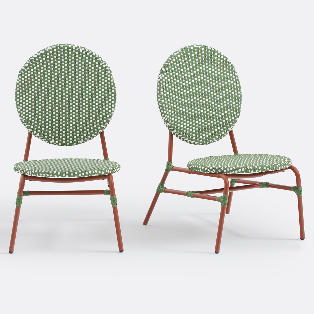 Lot de 2 fauteuils bas de jardin Matu rouge/vert/blanc, LA REDOUTE INTERIEURS