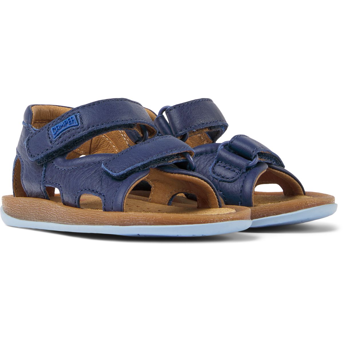 Sandales Cuir Bicho bleu foncé, CAMPER