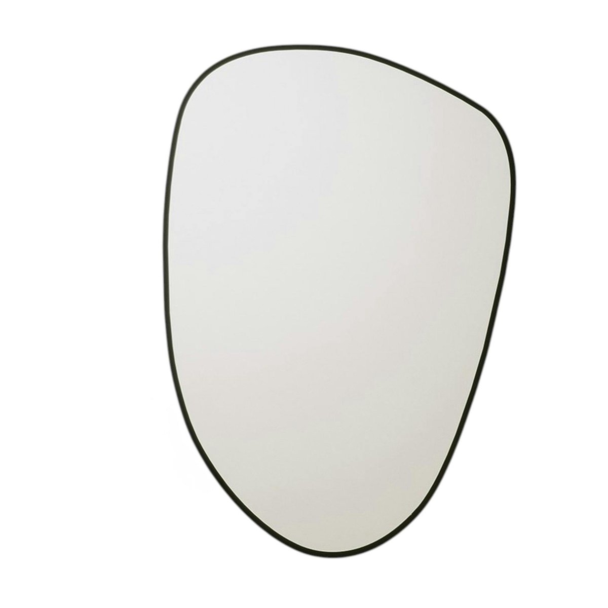 Miroir design organique bord noir 91 cm, forme fluide CODY noir, PIER IMPORT