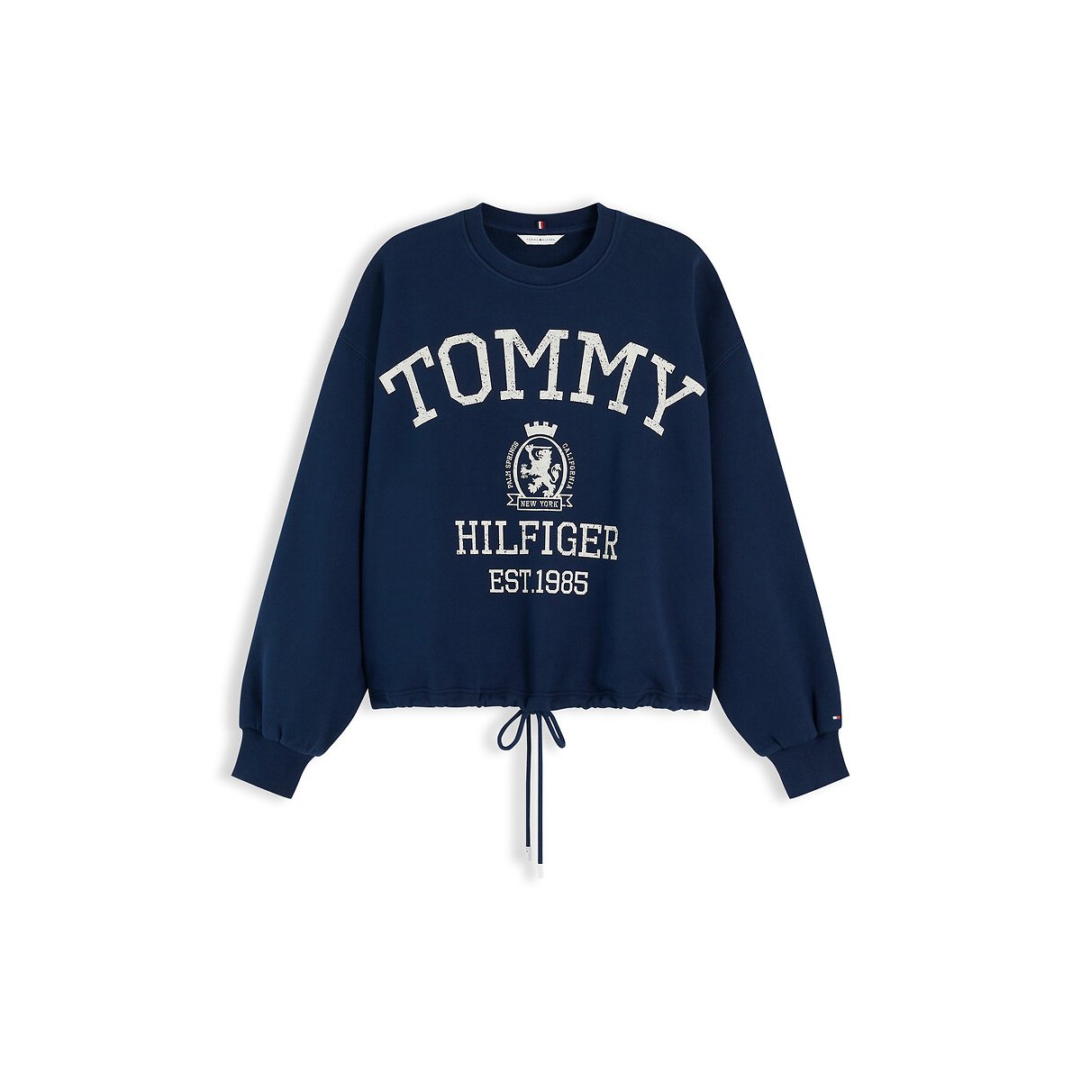 Sweat col rond avec logo marine, TOMMY HILFIGER