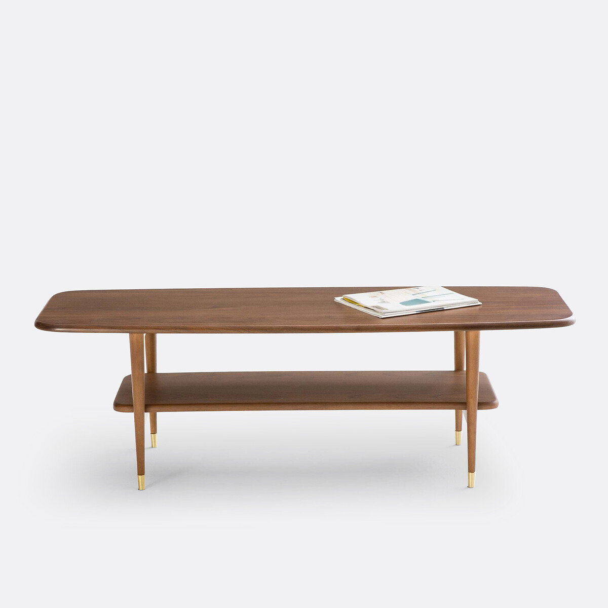 Table basse vintage, plaqué noyer, Ronda noyer, LA REDOUTE INTERIEURS