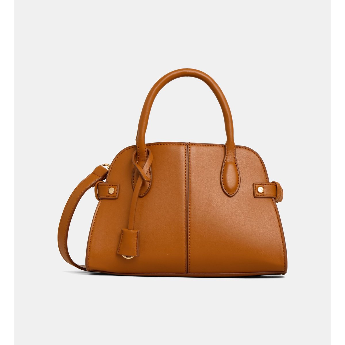 Sac à main marjorie rigide lisse camel, GALERIES LAFAYETTE