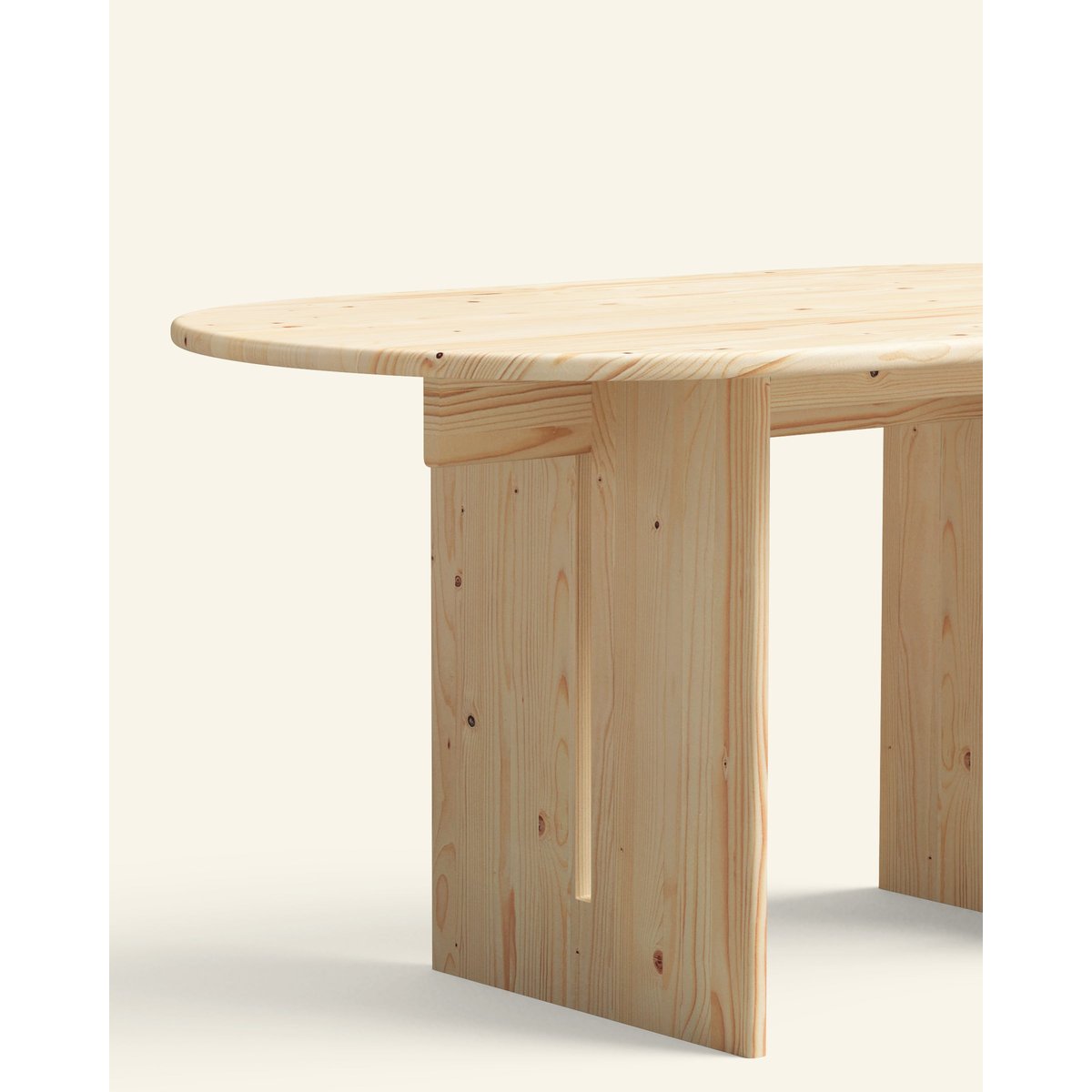 Table à manger en sapin beige 160 cm - NUMA naturel, HANNUN