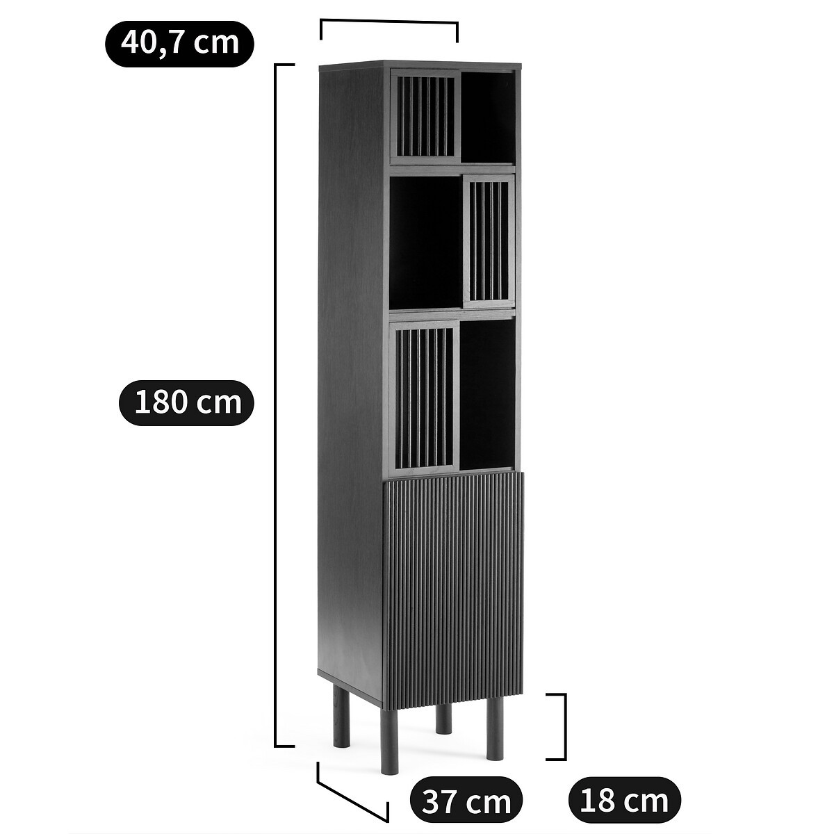 Colonne de rangement de salle de bain, Bilbao bois clair, LA REDOUTE INTERIEURS