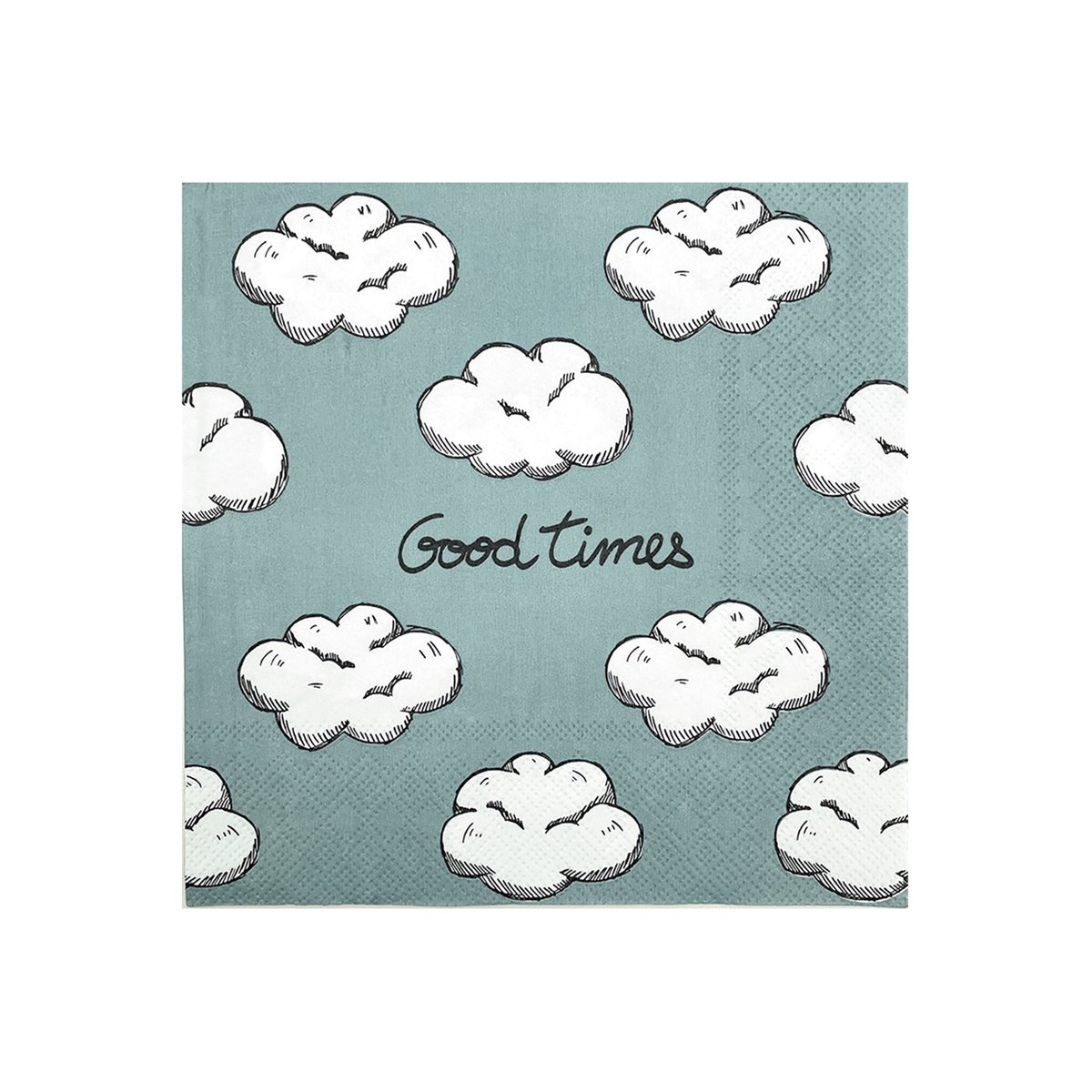 Lot de 20 serviettes en papier motif nuages bleu, OPJET