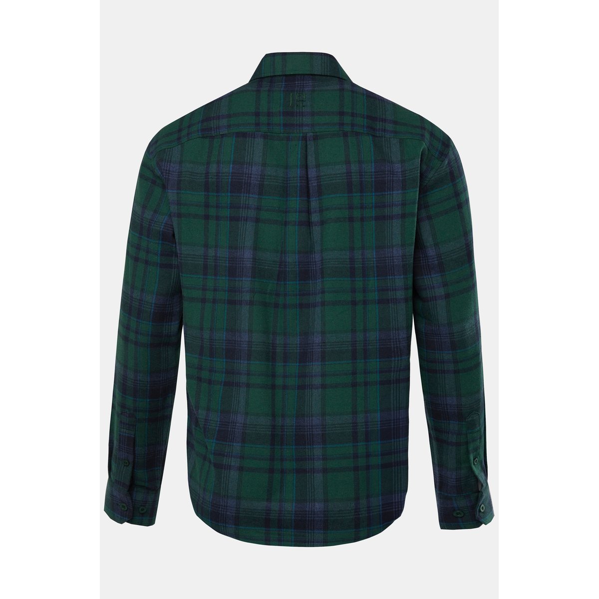 Chemise en flanelle à carreaux pétrole foncé, JP1880
