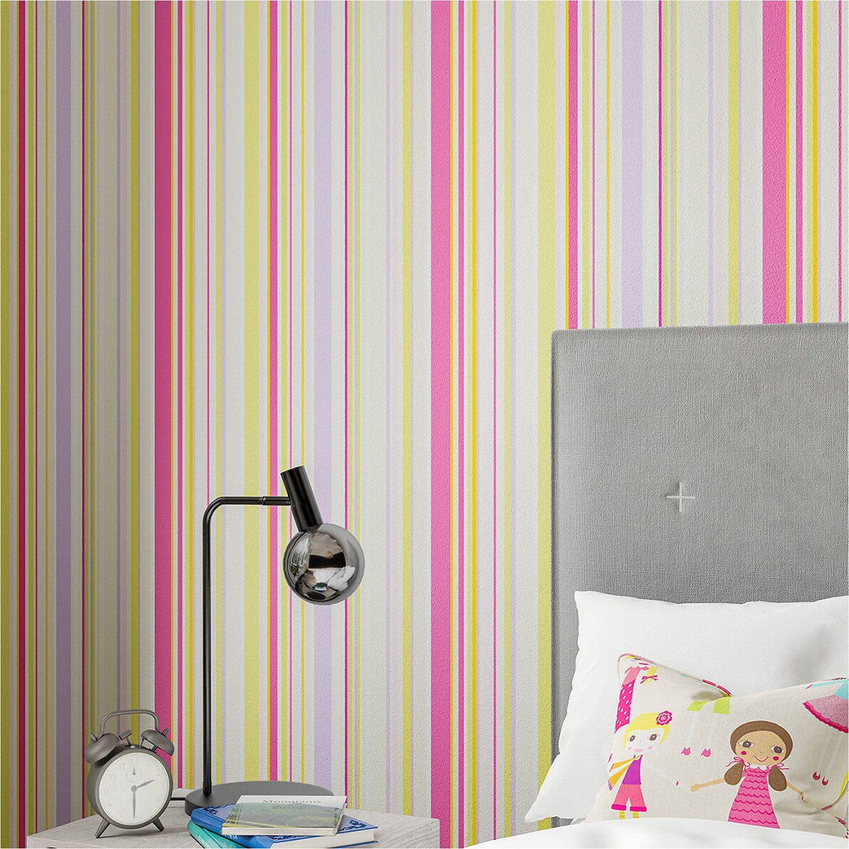 50x1000cm What a Hoot Wallpaper fuchsia apple lilac and neutrals, HARLEQUIN
