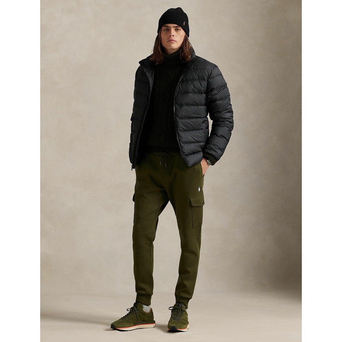 Pantalon de jogging cargo maille double olive, POLO RALPH LAUREN