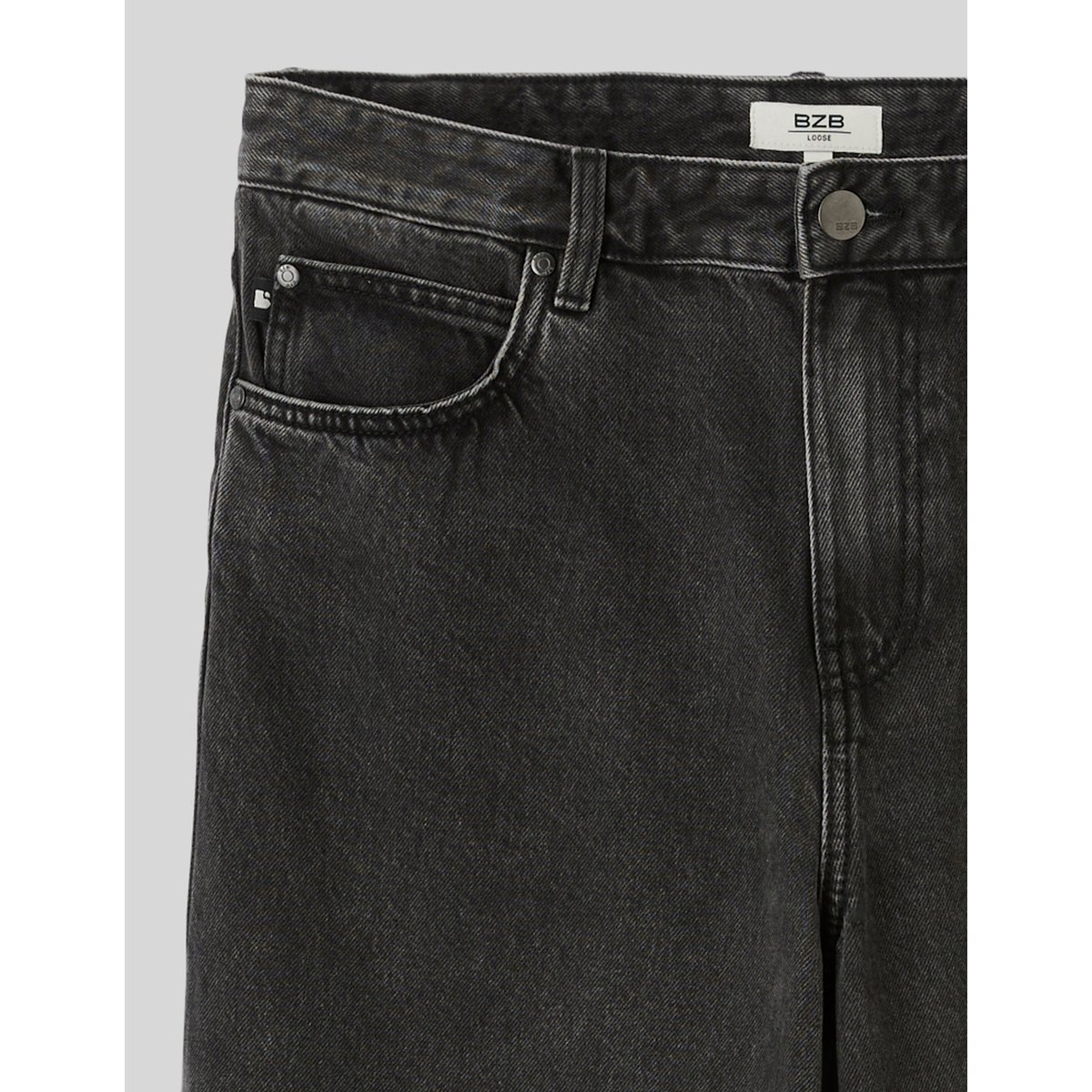 Jean loose 5 poches noir, BZB