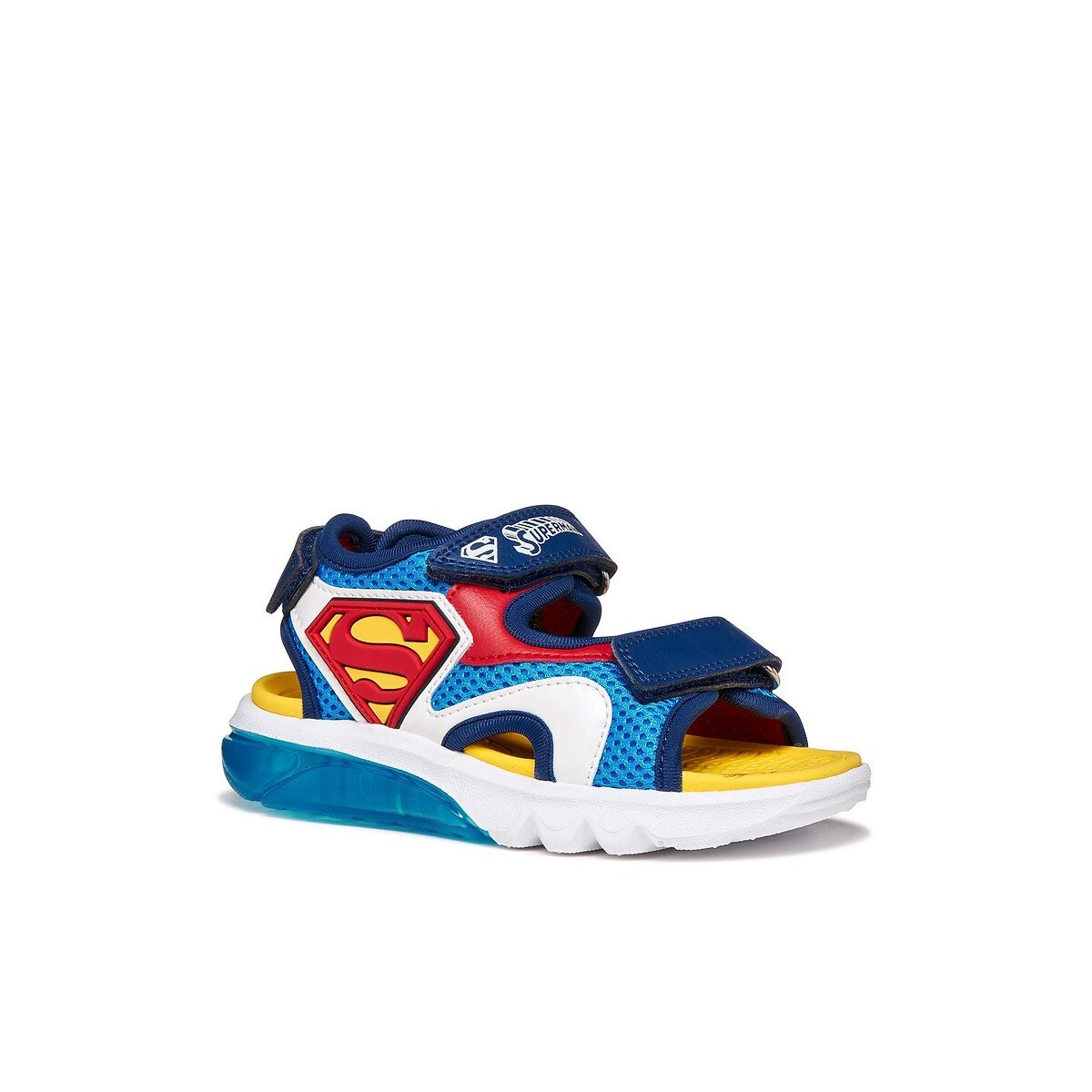 Kids Ciberdron X Superman LED Sandals blue/red, GEOX
