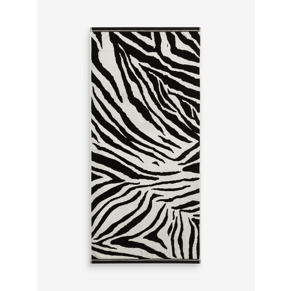 Serviette de plage coton zèbre monochrome, NEXT