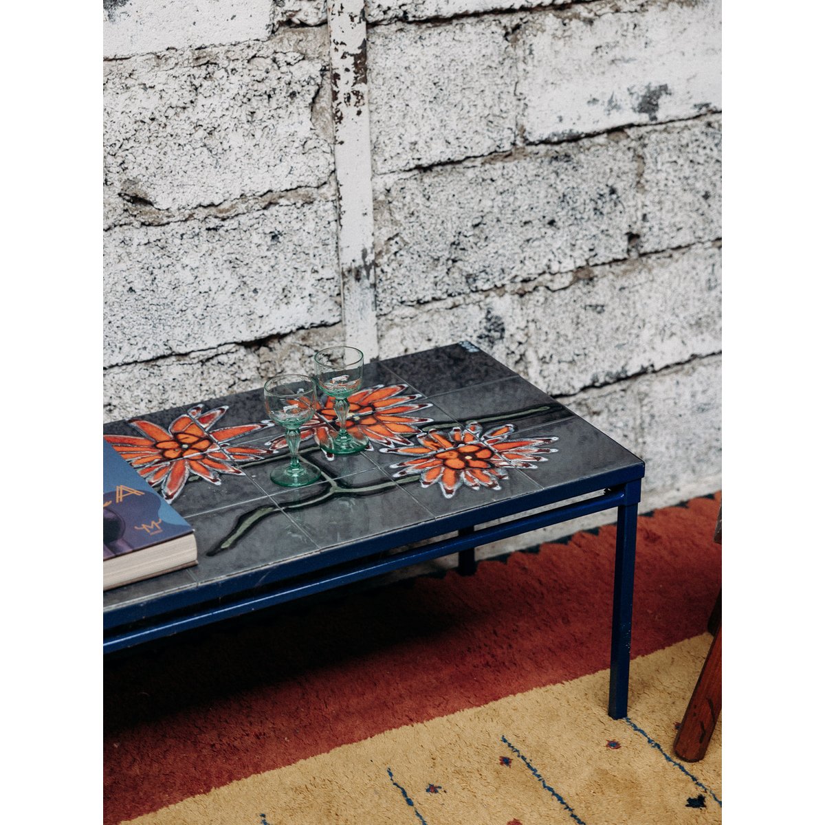 Table basse en céramique Ida N°13 - Bon état noir, DEBONGOUT