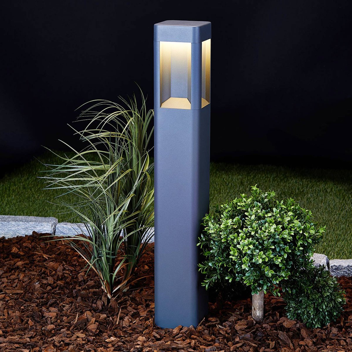 Luminaire extérieur en aluminium moderneLED anthracite, LUCANDE
