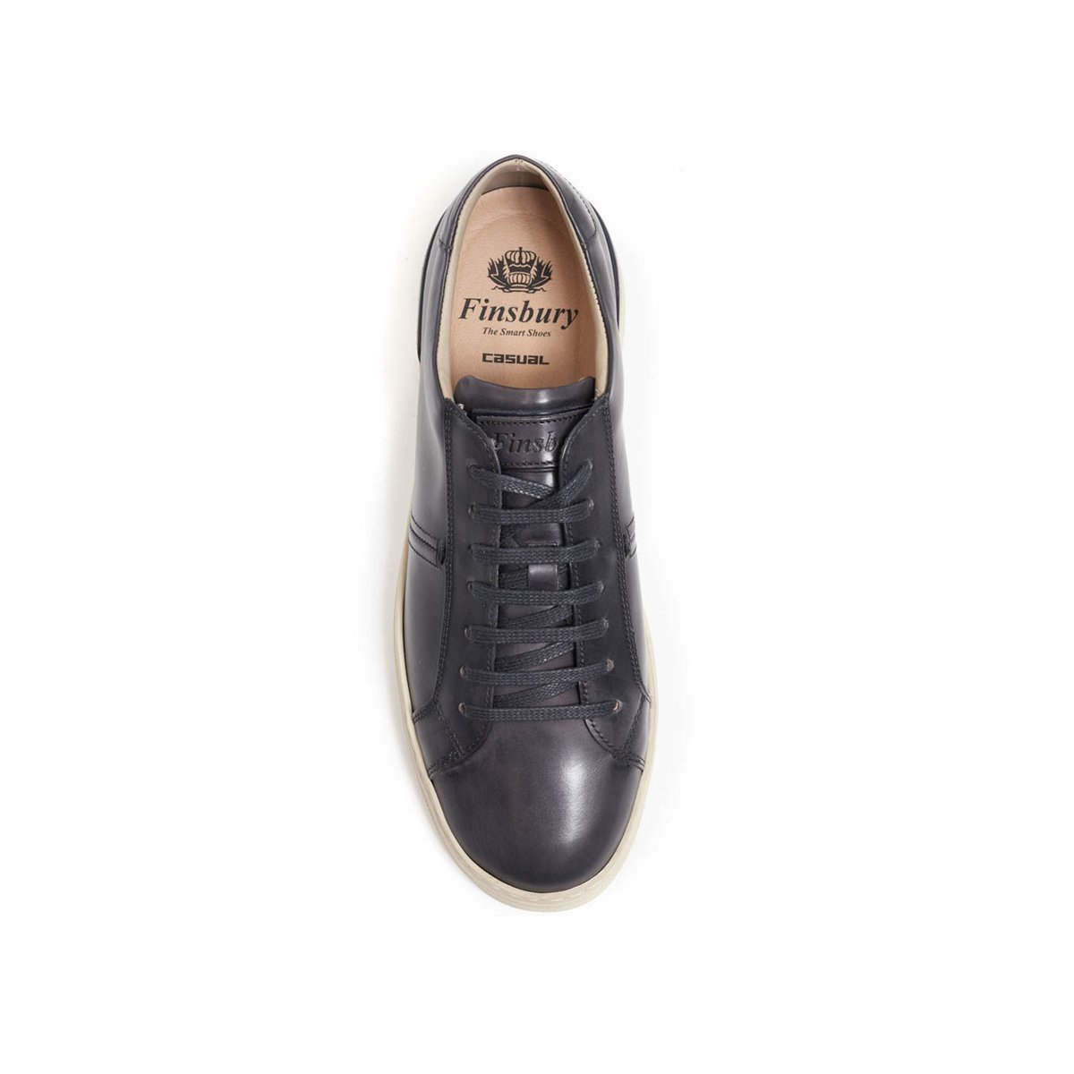 Sneakers cuir RIVA gris, FINSBURY