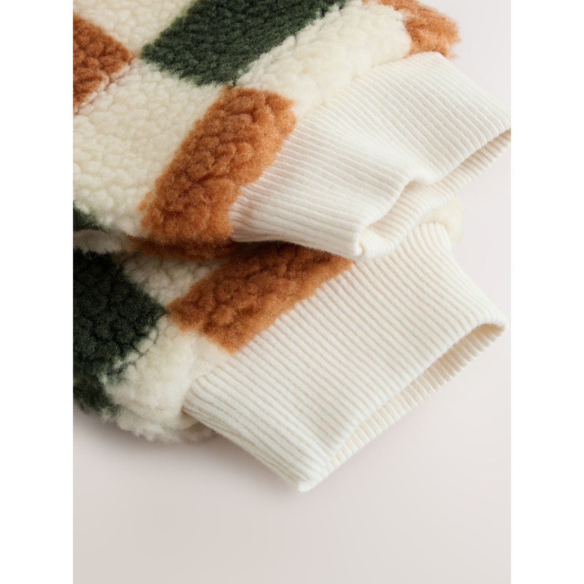 Combinaison bébé capuche peau lainée damier, NEXT