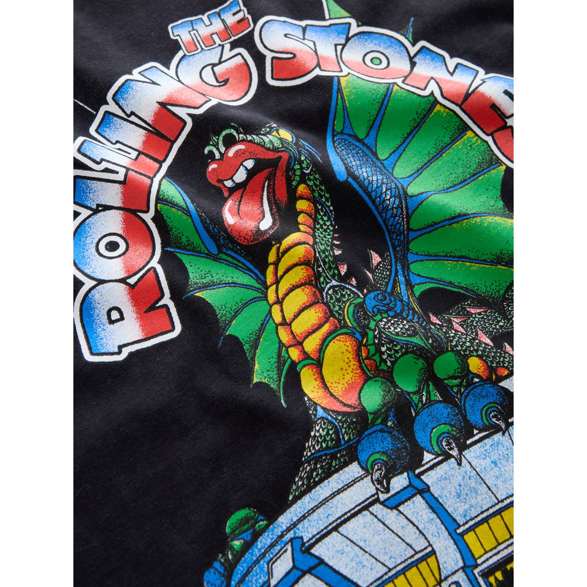 T-shirt avec bande rolling stones délavés au noir, NEXT