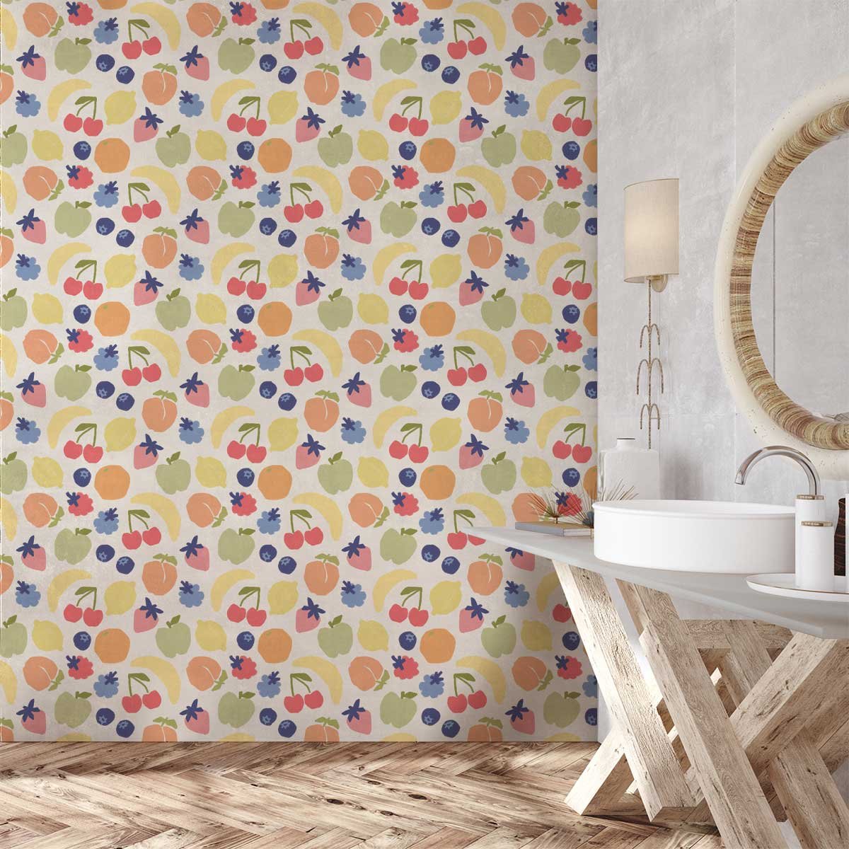 Papier peint tutti frutti intissé, HEXOA