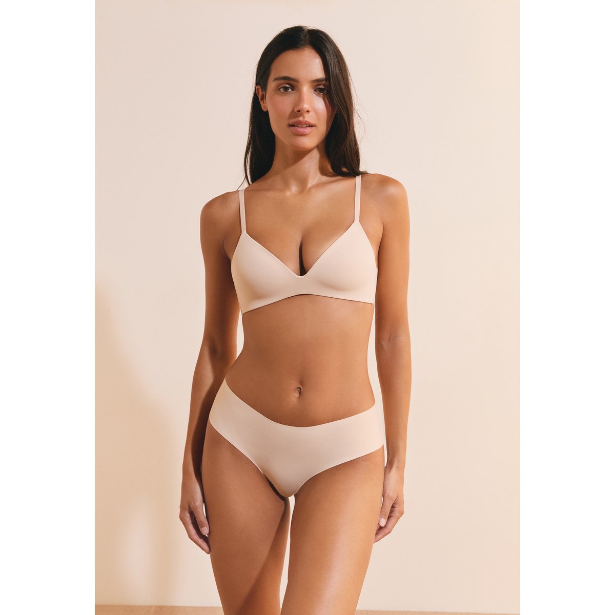 Soutien-gorge coques fines sans armatures en microfibre PURE FIT lin, ETAM
