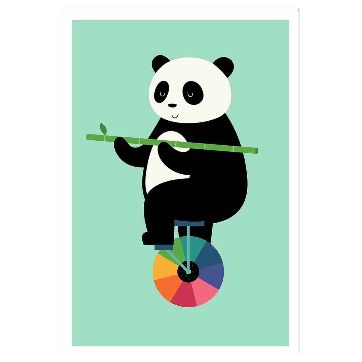 Affiche enfant cirque panda affiche seule, HEXOA