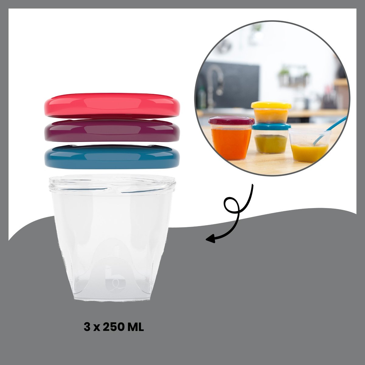 Pack Robot Nutribaby + 3 Pots Babybols blanc, BABYMOOV