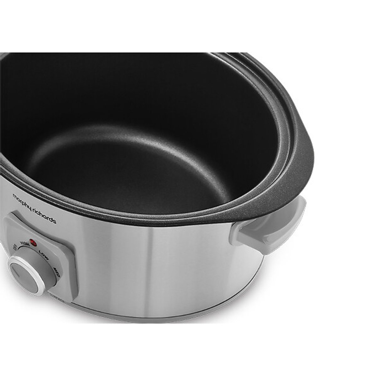 Brushed Stainless Steel 6.5L Slow Cooker - 461014 silver-coloured, MORPHY RICHARDS