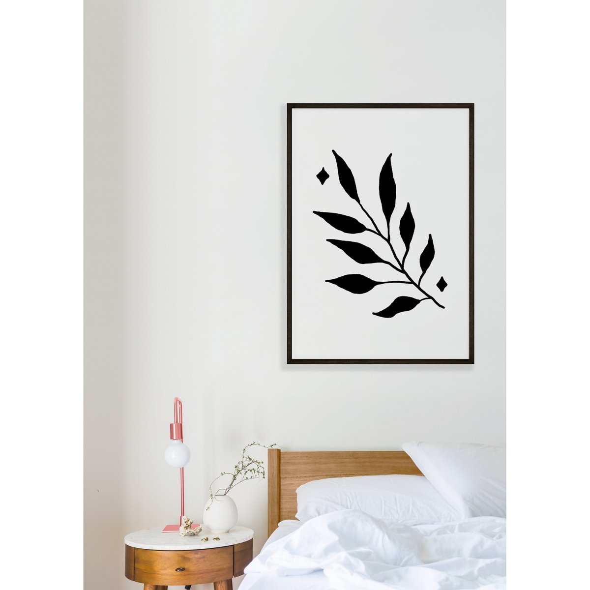 Affiche Abstract Flower 2 blanc, L'AFFICHERIE