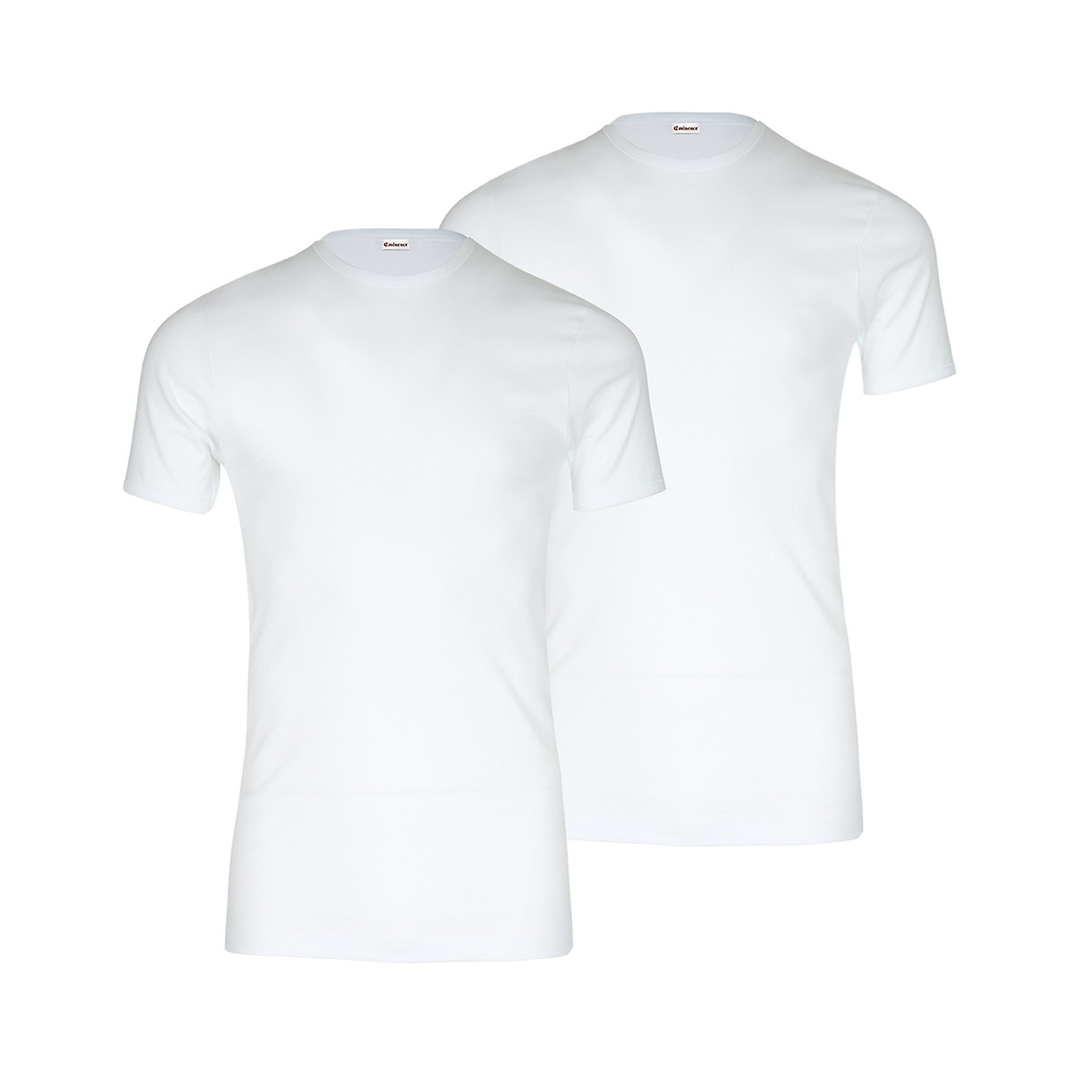 Lot de 2 t-shirts col rond Héritage blanc + blanc, EMINENCE