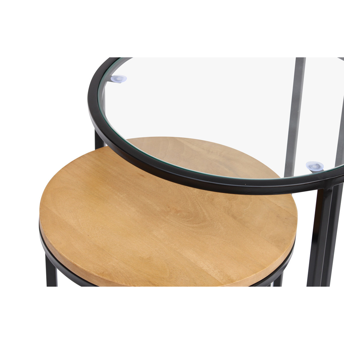 Tables d'appoint design gigognes (lot de 2) TAHL naturel, MILIBOO