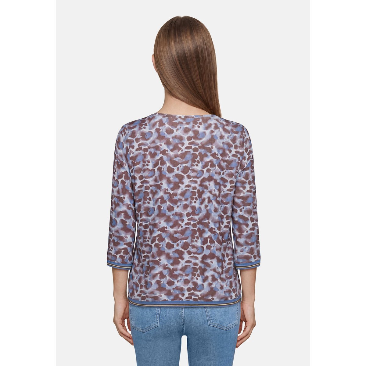 Haut casual à élastique bleu/marron, BETTY BARCLAY