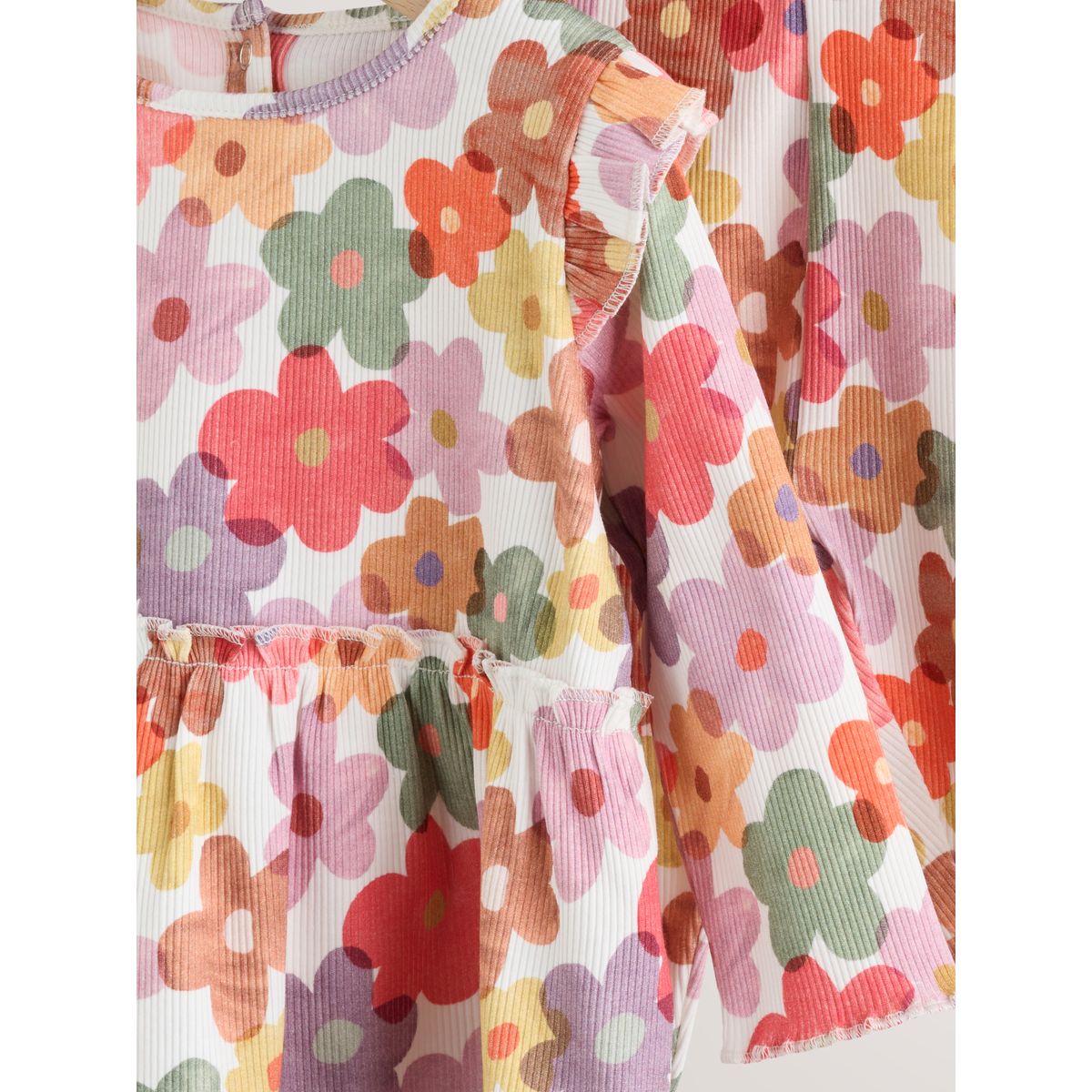 Haut à basque et legging pour bébé imprimé fleuri blanc, NEXT