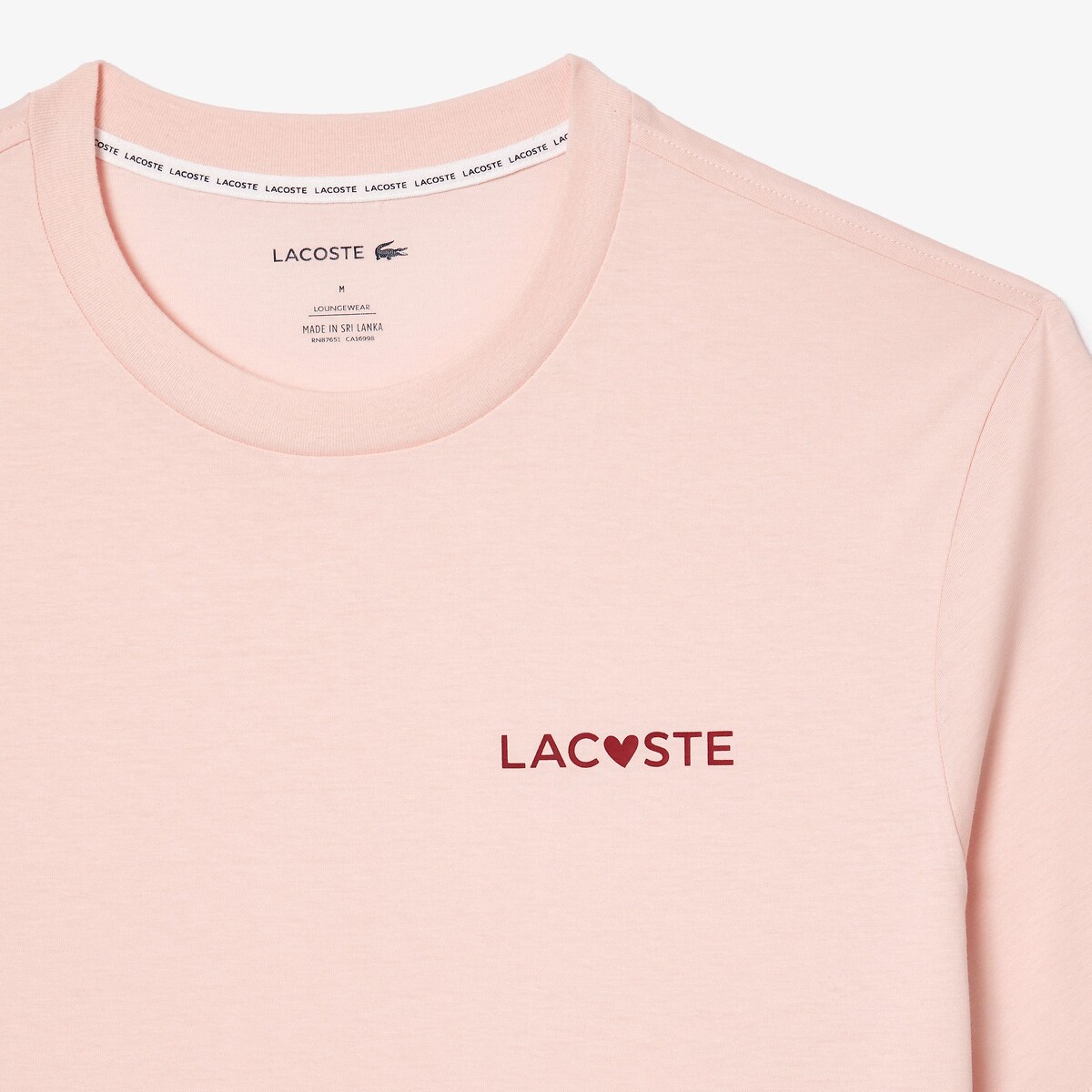 T-shirt d'intérieur Saint-Valentin rose, LACOSTE