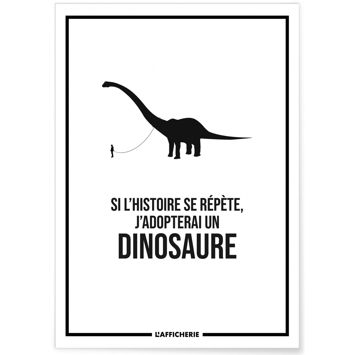 Affiche 'Si l'histoire se répète...' blanc, L'AFFICHERIE