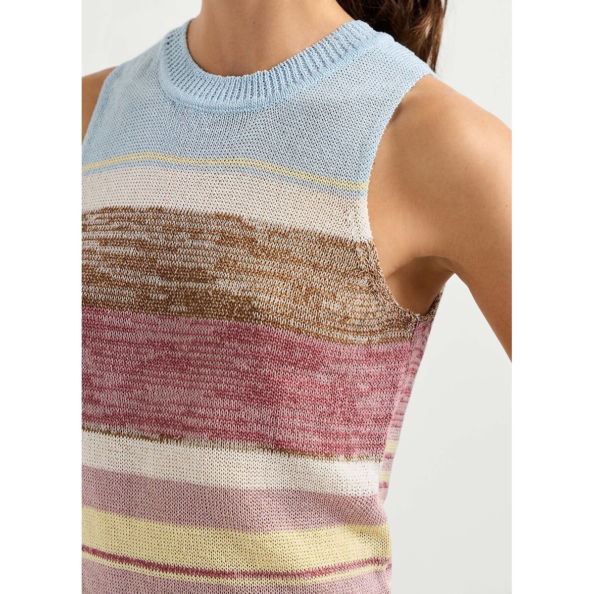 Striped Sleeveless Jumper multi-coloured, PEPE JEANS