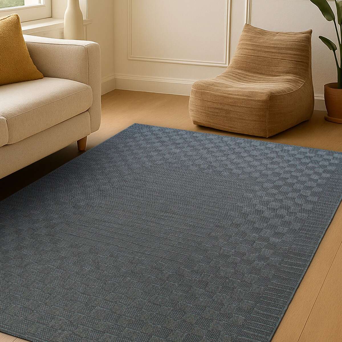 Tapis aspect jute  JUTA ASPECT BOX gris, THE DECO FACTORY