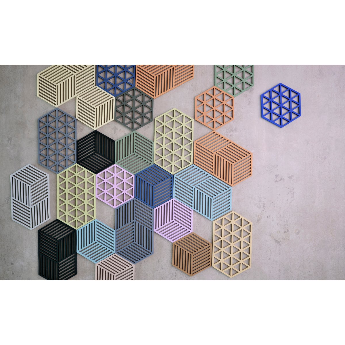 Dessous-de-plat TRIANGLES indigo, ZONE DENMARK