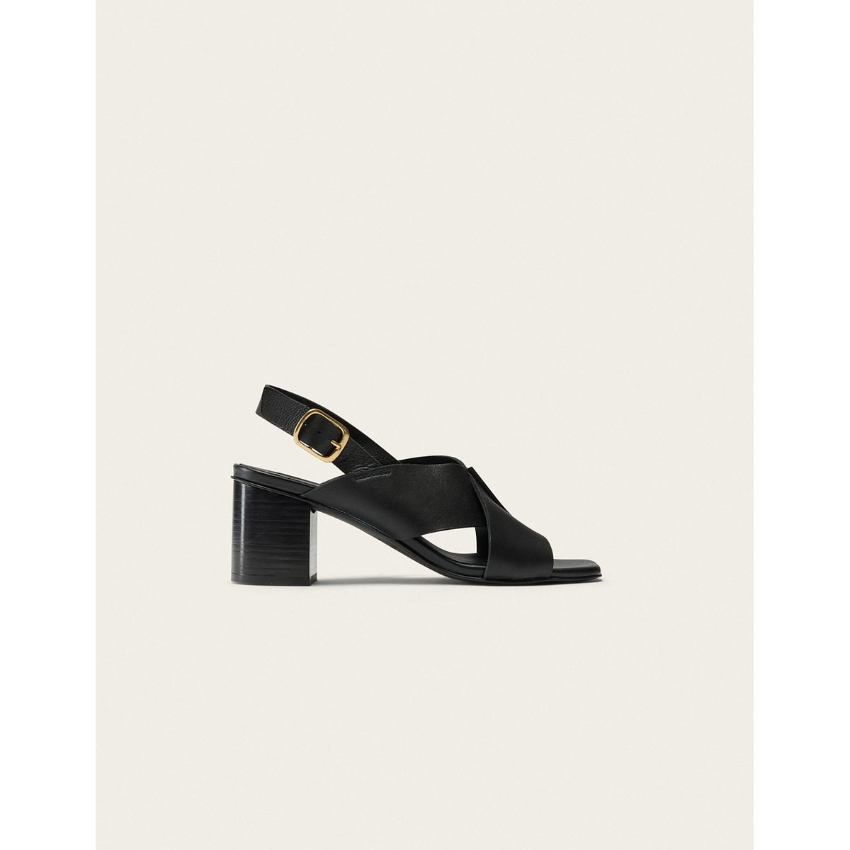 Sandales à talons DEA cuir noir, ODAJE