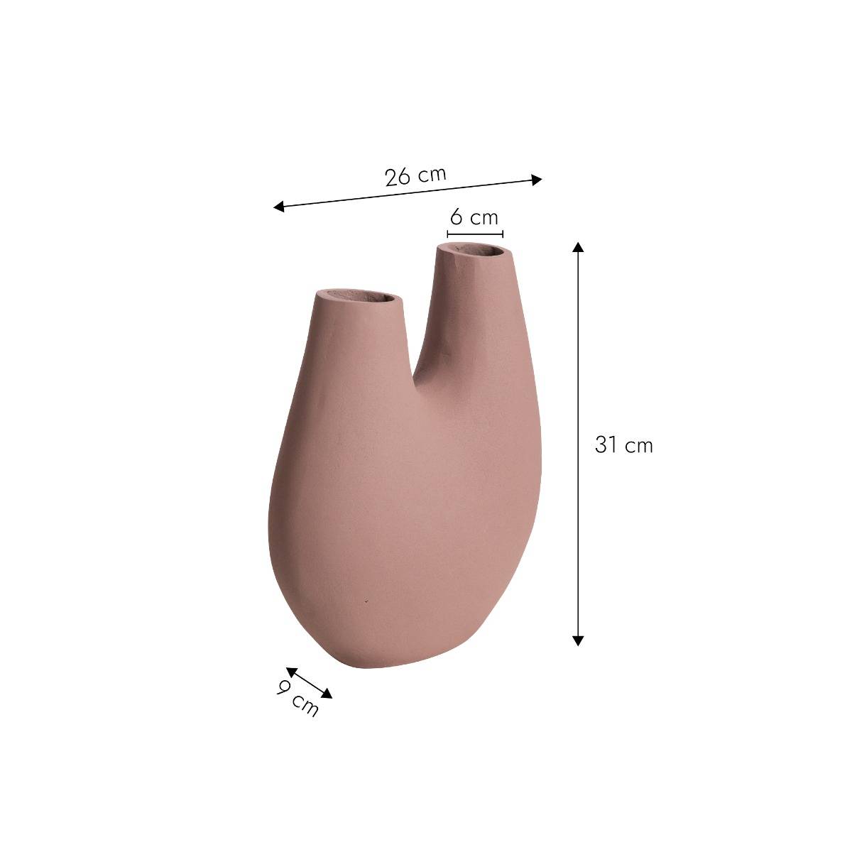 Vase en aluminium TULIPA rose, MADE IN MEUBLES