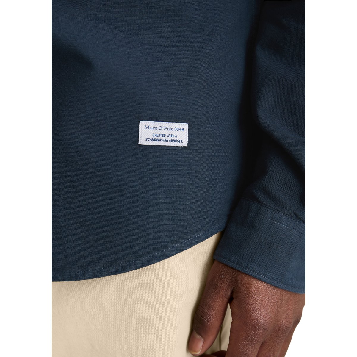 Chemise Oxford régulière en pur coton bio bleu foncé, MARC O’POLO DENIM