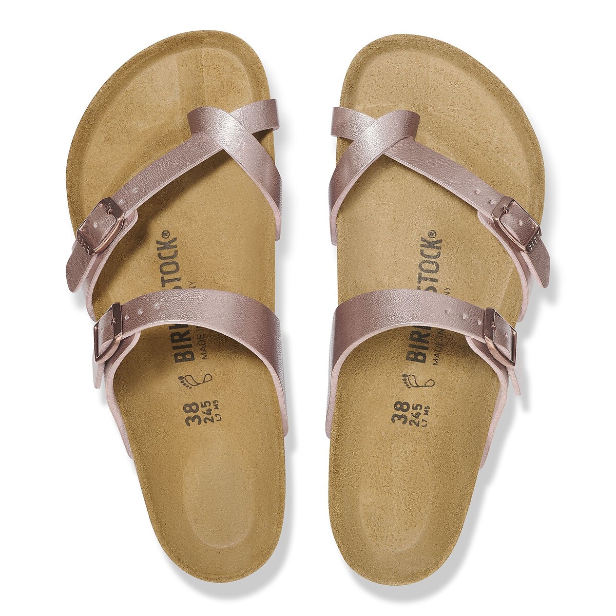 Mules entre-doigt MAYARI rose métallisé, BIRKENSTOCK