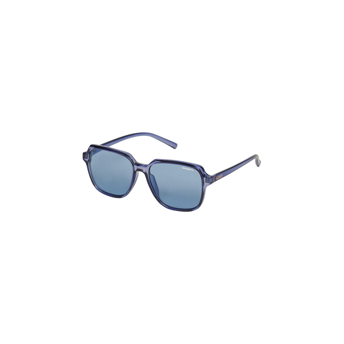 Lunettes de soleil carrées oversize bleu indigo/verres bleus, SUPERDRY