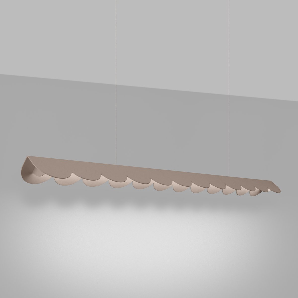 Suspension Aluminium Taupe LED 1 Biscuit taupe, EDEN