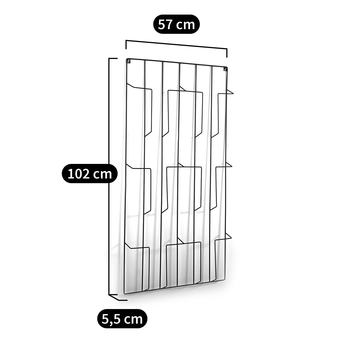 Revistero de pared Niouz negro, LA REDOUTE INTERIEURS