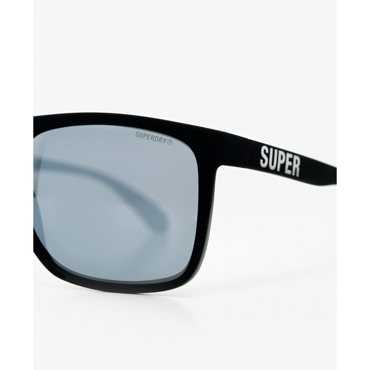 Lunettes de soleil de sport carrées noir mat/verres effet miroir, SUPERDRY