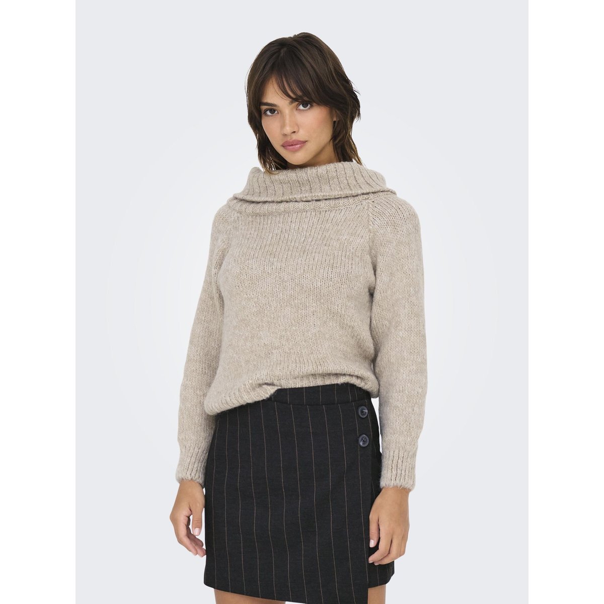 Pull En Maille beige - weathered teak 1, ONLY